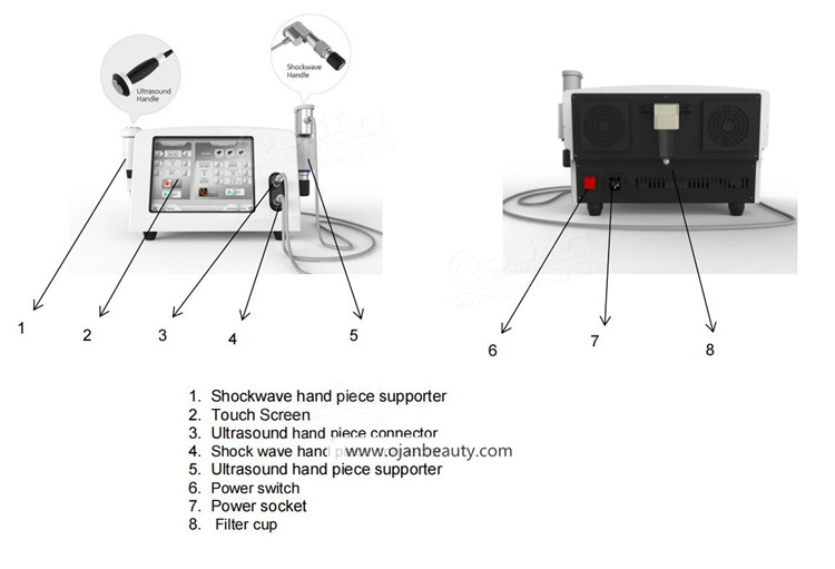 2 in 1 shockwave shock wave therapy equipment 